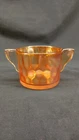 Vintage Orange Iridescent Carnival Glass Sugar Bowl EUC