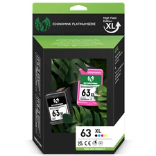 #63XL Ink Cartridge 63XL Replacement for HP OfficeJet 3830 5255 Envy 4520 4512