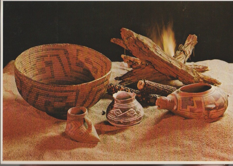 Vintage Unposted Postcard of Ancient Pottery Anasazi