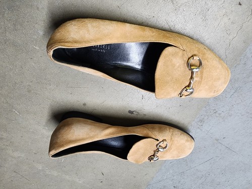 Gucci Beige Leather Horsebit ballet flats 39.5 0000000284 - Picture 14 of 17