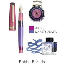 Sailor MANYO Series 2nd Edition 14K Fountain Pen Rabbit Ear Iris AKEBI InkSet MF