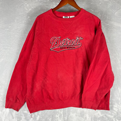 VTG Pro Edge Detroit Red Wings Pullover Crewneck Sweatshirt NHL Men's XL