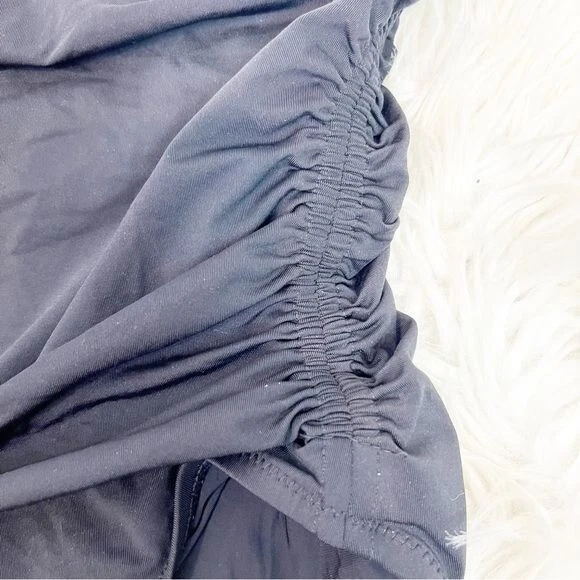 DKNY BLACK ONE PIECE RUCHED SIDE HALTER NECKLINE SWIMSUIT WOMENS SZ 6 - Image 2 of 4