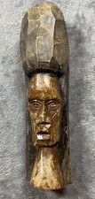 Carved Wooden Sculpture Face Portrait Tree Sp...