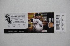 CHICAGO WHITE SOX VS MINNESOTA TWINS 4/20/2013 FULL TICKET ~ JOHN DANKS