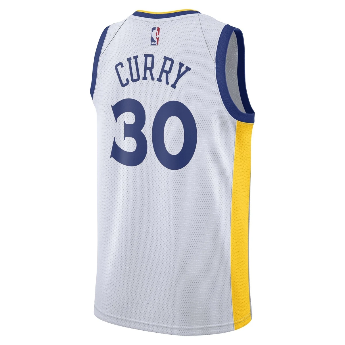 Nike Men's Stephen Curry Gold State Warriors Jersey Blue Yellow  864475-495 886668746814