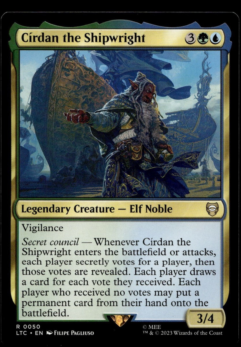 mtg whenever a player draws a card Cirdan the Shipwright #050 MTG Lord of the Rings NM X1