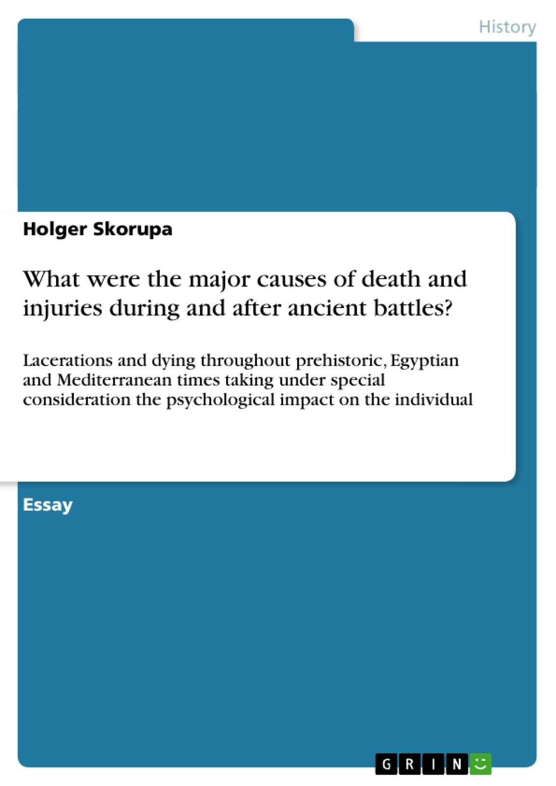 Thumbnail - Holger Skorupa | What Were The Major Causes Of Death And Injuries