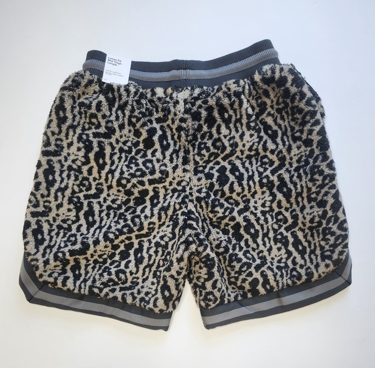 Nike Leopard Print Faux Fur Premium Basketball Shorts DQ6176-087