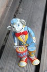 TK TOYS KITAHARA ~ Elephant Playing Drums Wind Up 8" Tin Toy FOSSIL RR ~ WORKS! — photo 8