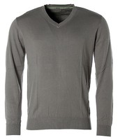 Kitaro Herren Pullover Strick V-Ausschnitt -Costa Rica- Raven M K7680