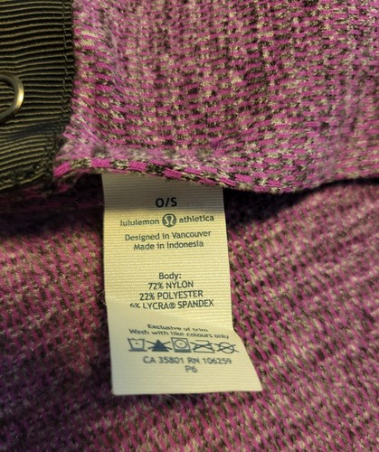 Lululemon Womens Vinyasa Scarf One Size Convertible Snap Wrap Heathered Purple - Picture 7 of 13