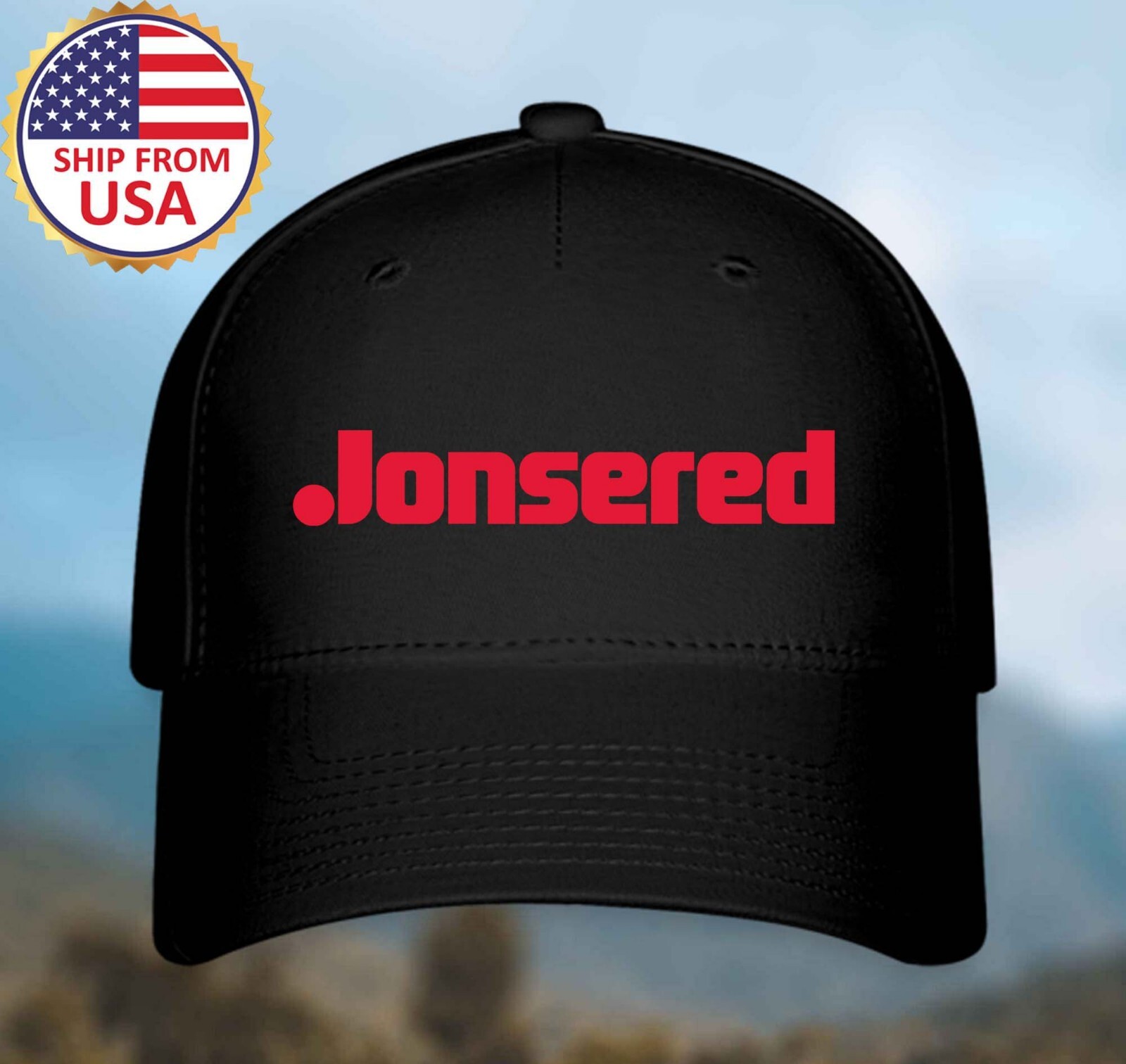 Jonsered Chainsaw Black Baseball Cap Adjustable Sizes S/M L/XL