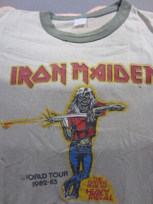 Vintage IRON MAIDEN CAMO Sleeve Concert Shirt Vintage Original