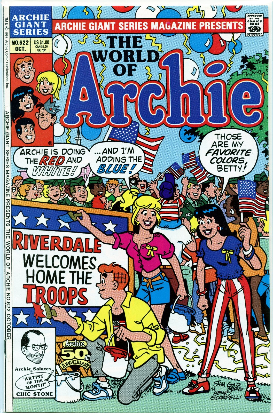 Archie Comics The World Of Archie #622 October 1991 Welcoming the Troops