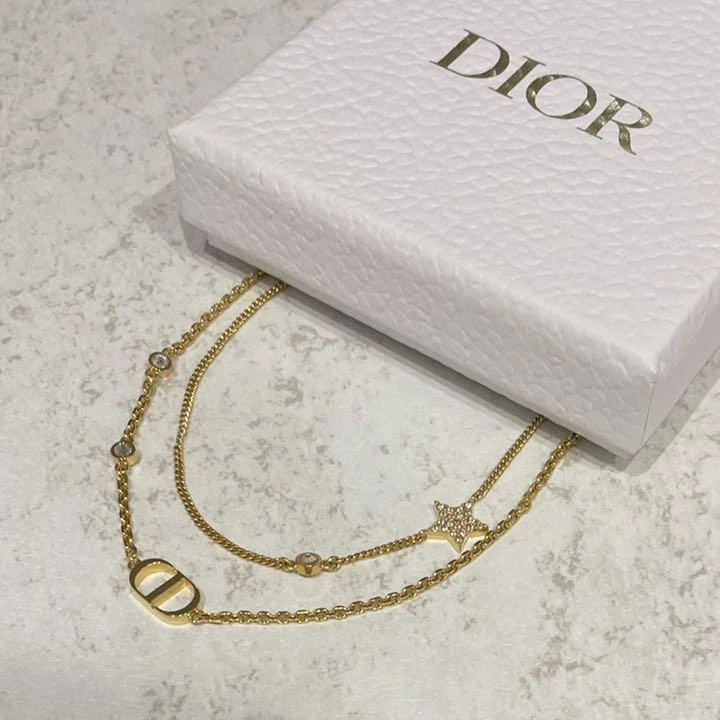 Dior double necklace Clearance