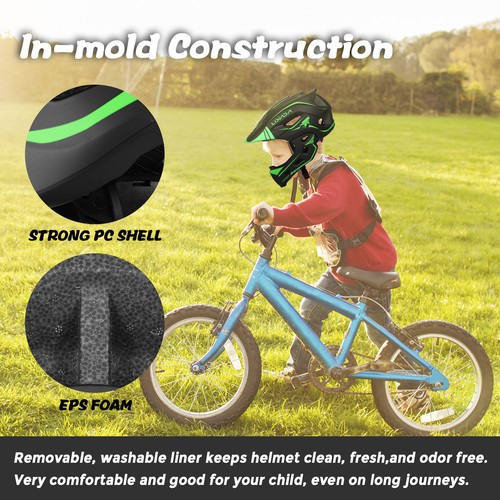 Lixada Adjustable Kids Bike Helmet Detachable Full Face Bike Helmet E4V6 - Picture 25 of 28