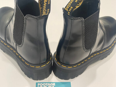 DR MARTENS 2976 QUAD CHELSEA BOOT POLISHED SMOOTH BLACK
