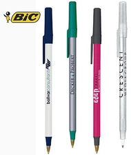 BIC® Round Stic Promotional Pens. 1/color custom Imprint. QTY 500