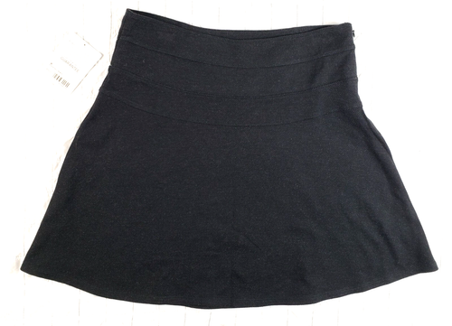 NWT Athleta Size 8 Ponte Twill Skirt Heathered Black A-Line Zip Pocket $68 NEW - Picture 6 of 14