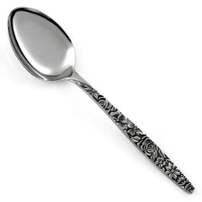 Ekco Eterna LAS PALMAS Stainless Floral Black Accent Silverware CHOICE Flatware