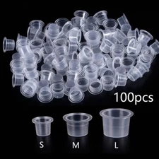 100pc Microblading Tattoo Ink Cups Permanent Makeup Pigment Holder Containers