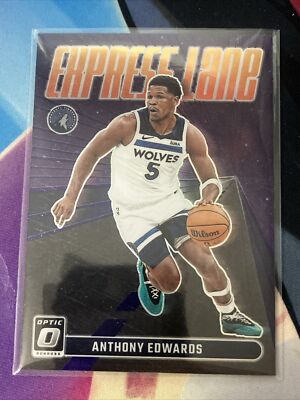 2023-24 Donruss Optic Purple Prizm Express Lane Anthony Edwards No. 24 T-wolves
