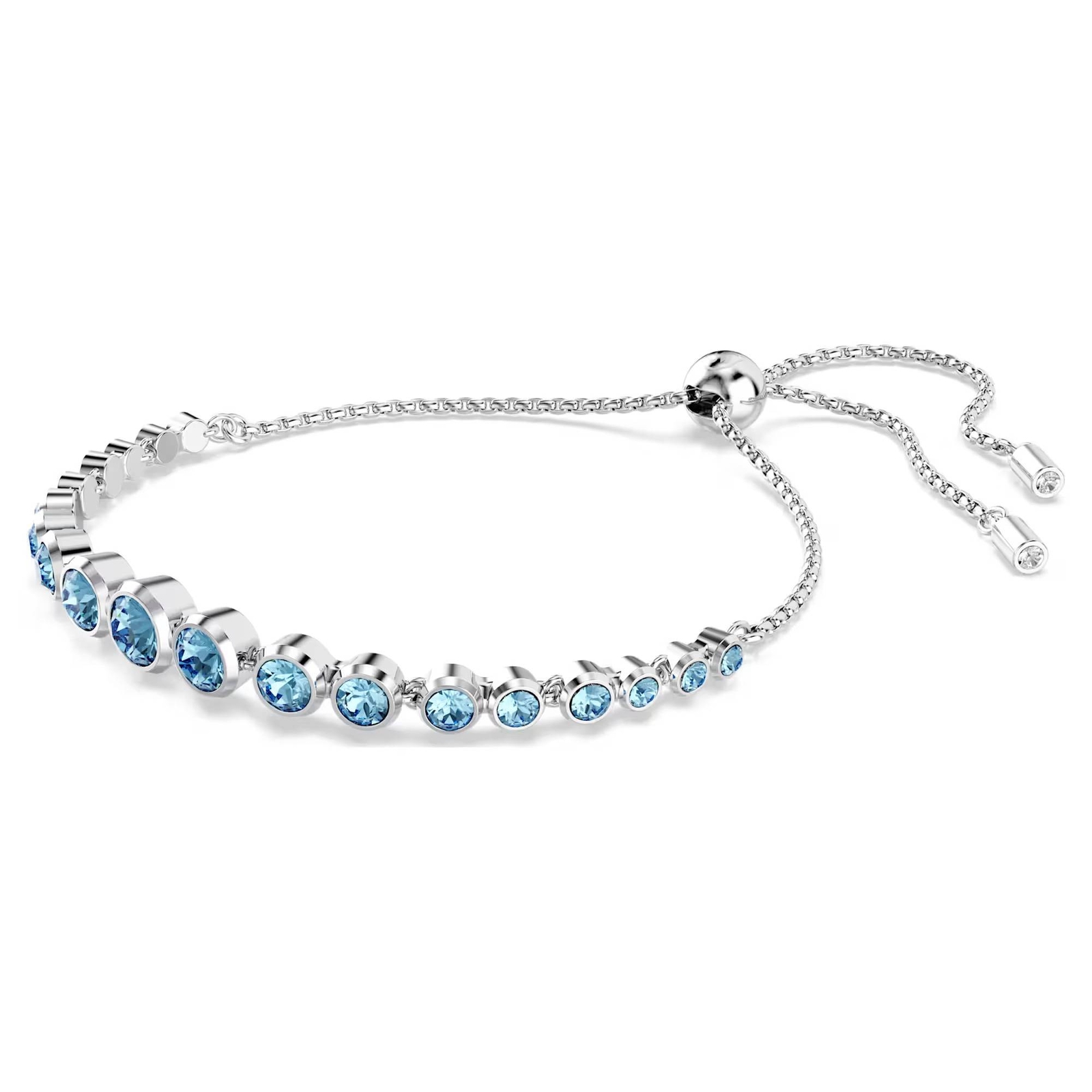Bracciale Swarovski Tennis Imber Azzurro regolabile 5719282 Bracelet Cristalli