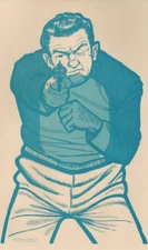 BT-1 Drawn Man, Shades of Blue, Bad Guy Target, Full-Size or Reduced