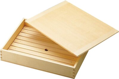Yamako 35584 Made in Japan Neta Box (Middle) With wood Plate and Wooden ...