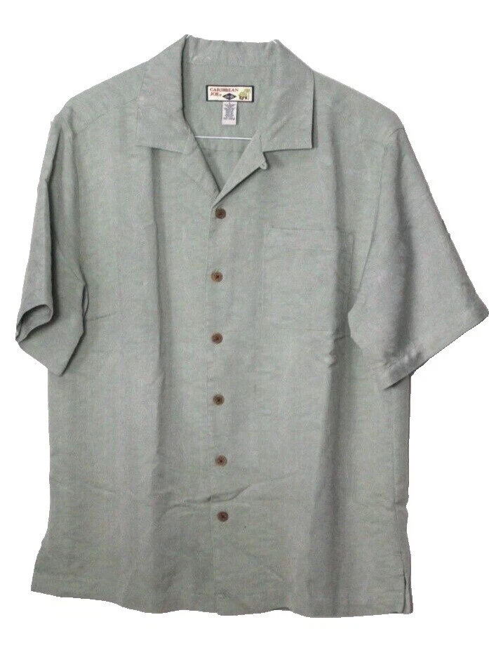 Botón Casual sólido algodón Caribbean Joe-Down Shirts for Men