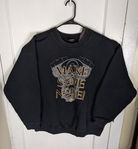 Vintage 90s Harley-Davidson Engine Twin Cam Graphic Sweatshirt USA Made XL Biker