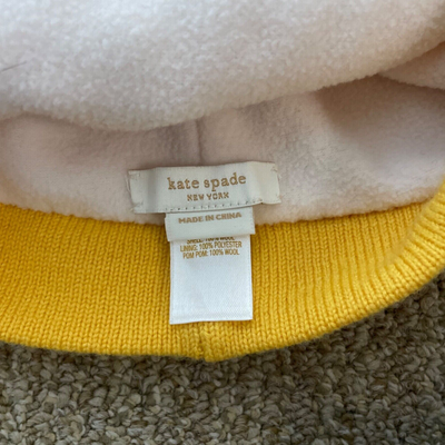 EUC Kate Spade New York Yellow Hello Sunshine Knit Beanie  display picture 1