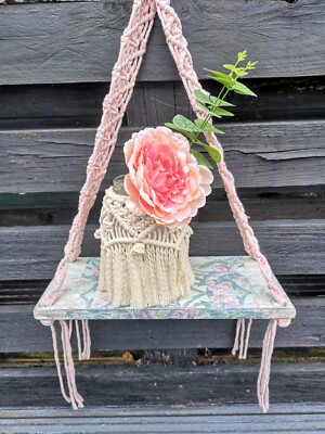 Schweberegal Boho Style Hängeregal Makramee Wohndeko