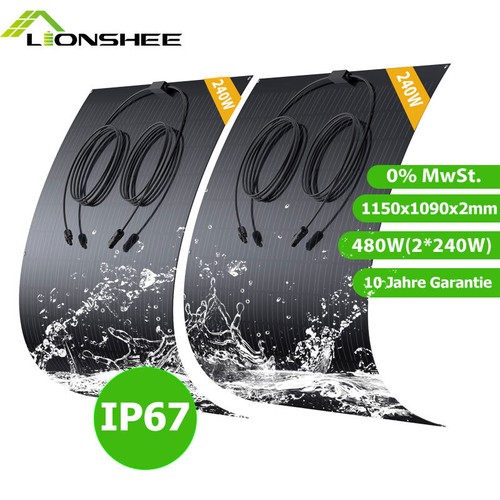 480W Flexibles Solarpanel | 2* 240W Solarmodule für Balkonkraftwerk Wohnmobil 0% - Bild 4 von 17