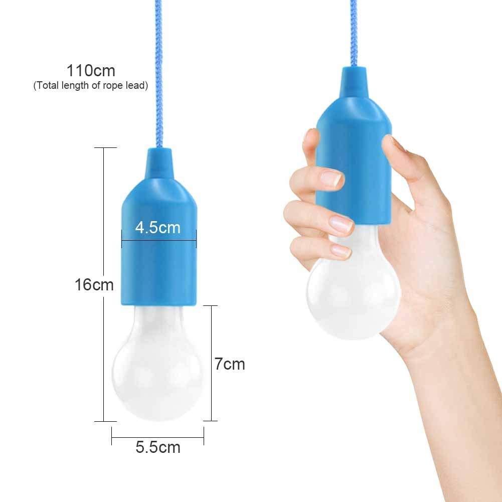 ABSINA 6x Lampadina Portatile LED Blu 1W - Lampadina A Batteria Con