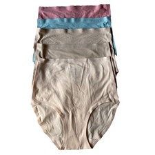  5 NEW CHANTELLE soft stretch seamless high waist brief panties cream tan pink
