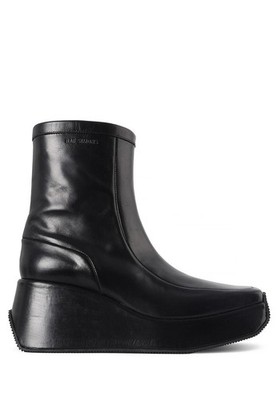 Raf Simons Plattform Absatz Stiefel Schwarz 222M903400010099 40724002 [U]