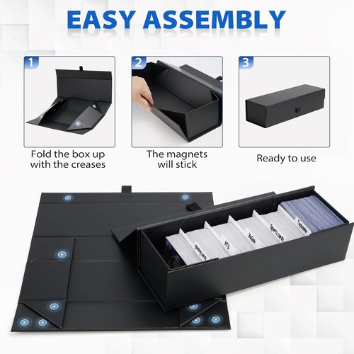 Portable Trading Card Storage Box - Holds 200 Toploaders with Dividers - Picture 6 of 10
