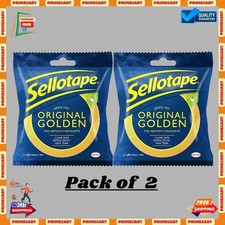 Sellotape Original Golden 24mm x 50m Multi-Purpose Clear Sticky Tape (Pack of 2)
