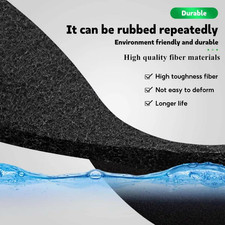 48 X 16 Inch Cut-To-Fit Activated Carbon Fabric Filter Sheet Charcoal Air Ven...