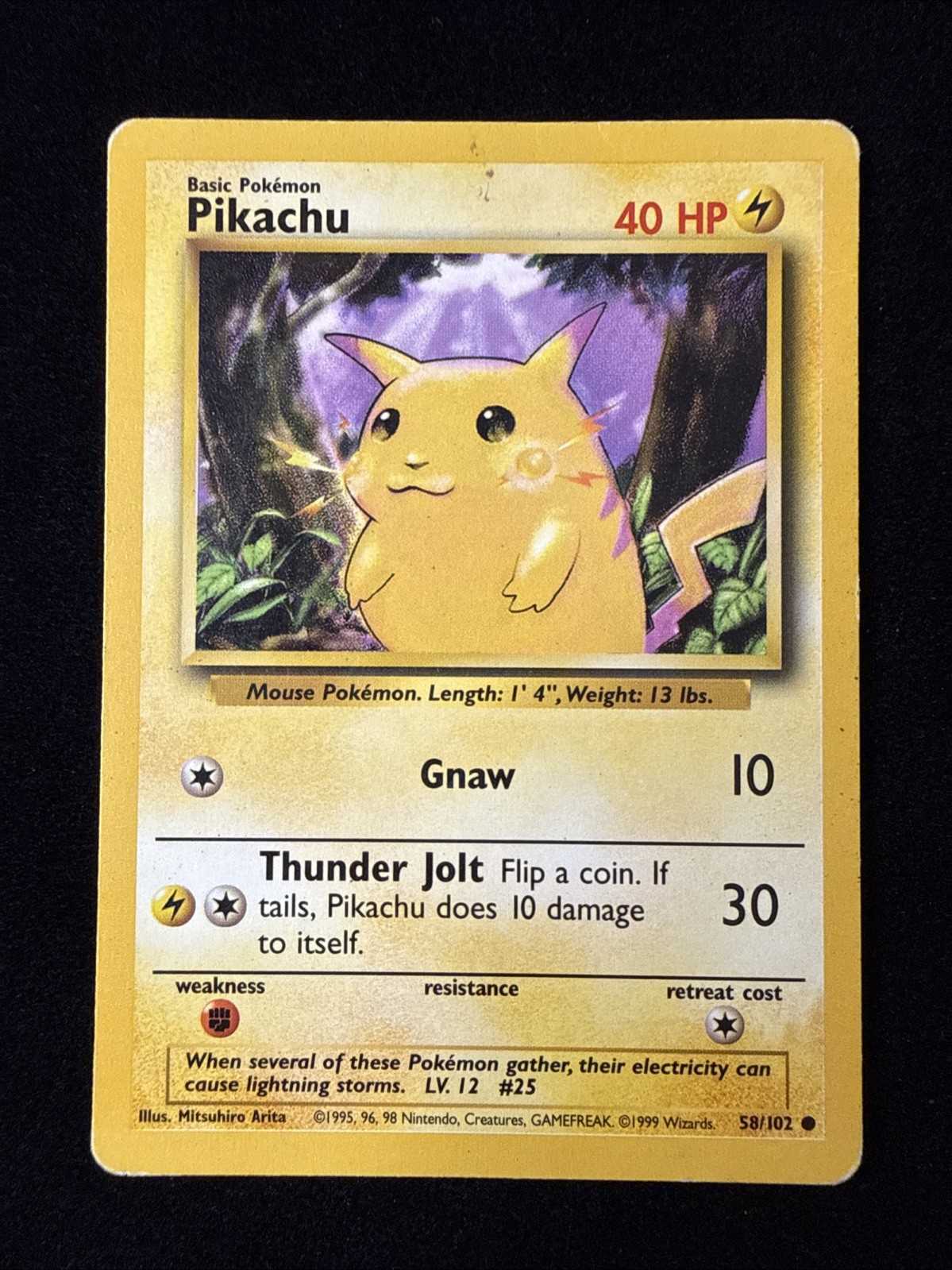 Pikachu - Base Set - 58/102 - Pokemon TCG - HP