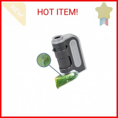 Carson MicroBrite Plus 60x-120x Accurate LED Lighted Pocket Microscope, Portable