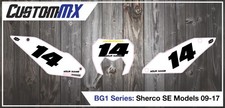 09-24 SHERCO SE 250 300 450 SE-R SE-F ENDURO NUMBER BACKGROUNDS DECALS