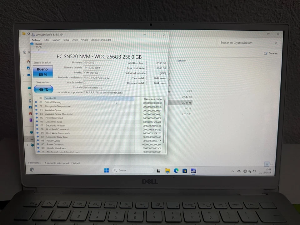 Portátil Dell Inspiron 5391 i5-10210U 2.1GHz 8GB 256SSD Webcam 13" FHD HDMI 18 - Imagen 4 de 4