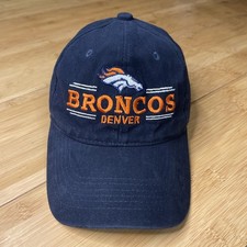 NFL Team Apparel Denver Broncos Navy Unstructured Bar Spell Adjust Hat Unisex