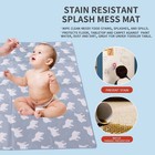Food Spill Mess Mat Portable Cute Cartoon Animal Pattern Baby Highchair Floo NEW