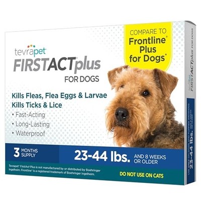 TEVRA PET FIRSTACT PLUS FLEA AND TICK TREATMENT FOR DOGS 3 DOSES 083-11-6551