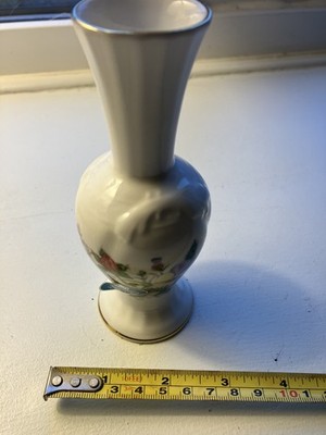 Aynsley Wild Tudor Posy Vase schlicht weiß Halsteil Original Etikett (nw10)