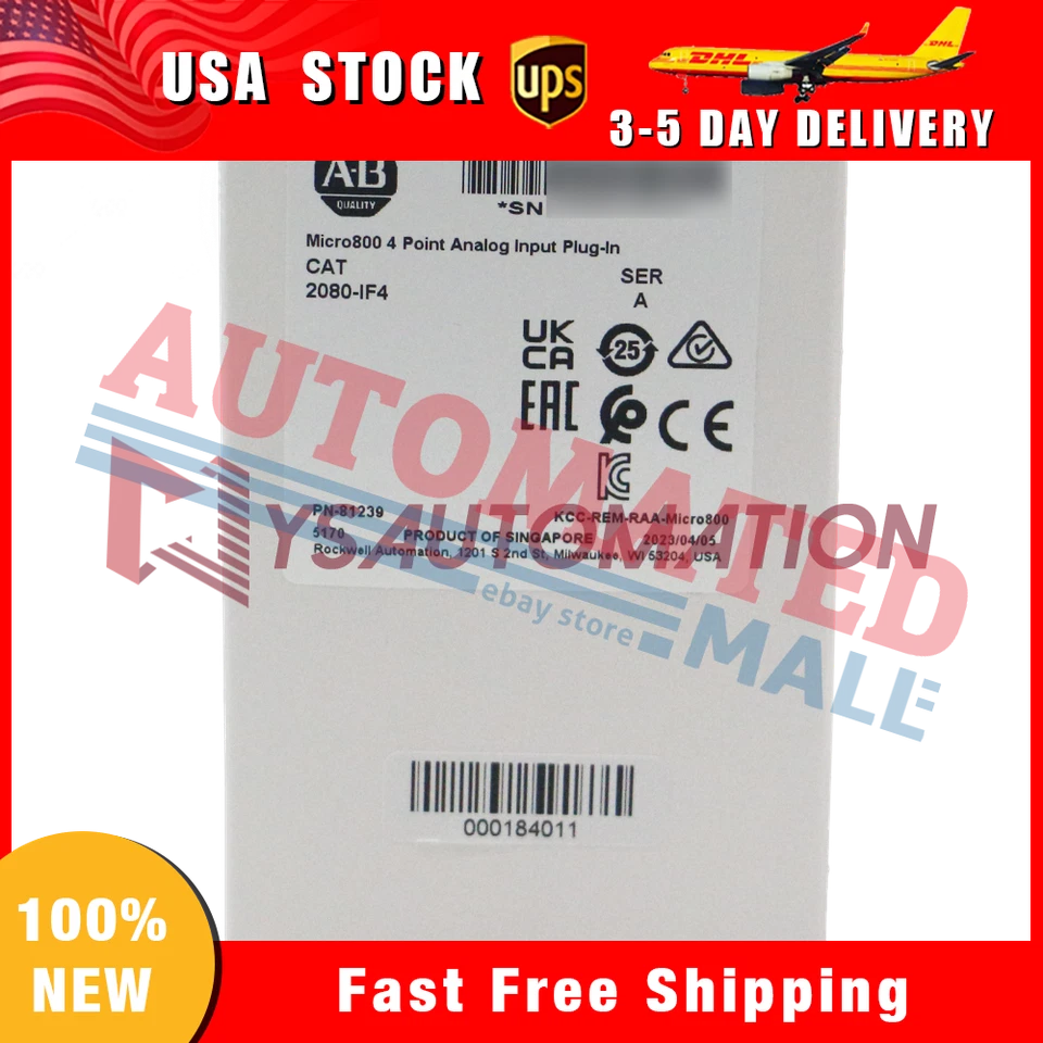 Allen-Bradley 2080-IF4 Micro800 4 puntos entrada analógica enchufable sellado de fábrica Foto 2 de 4